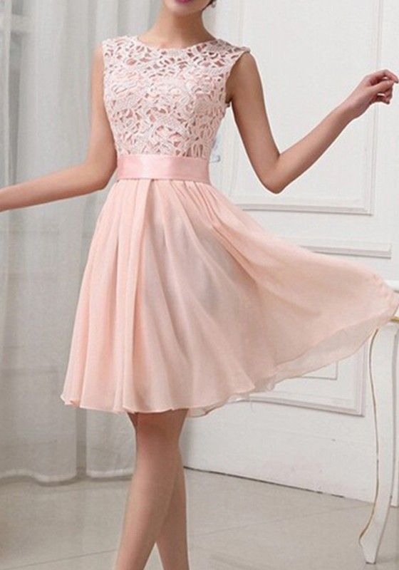 light pink dress with black shoes