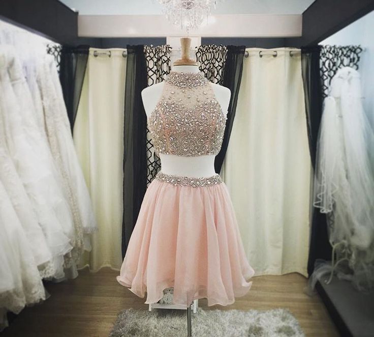 light pink 2 piece dress